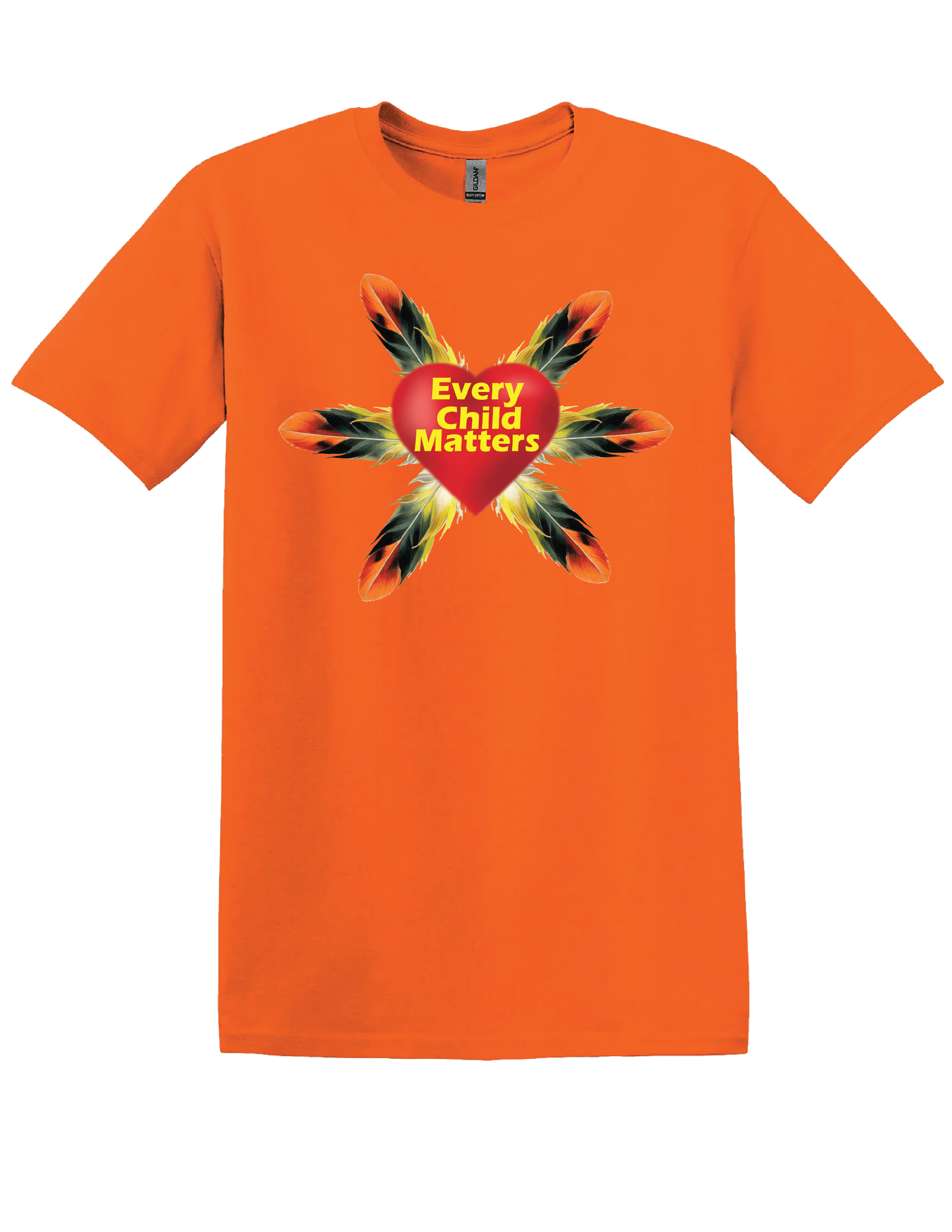 Orange Shirt Feathers