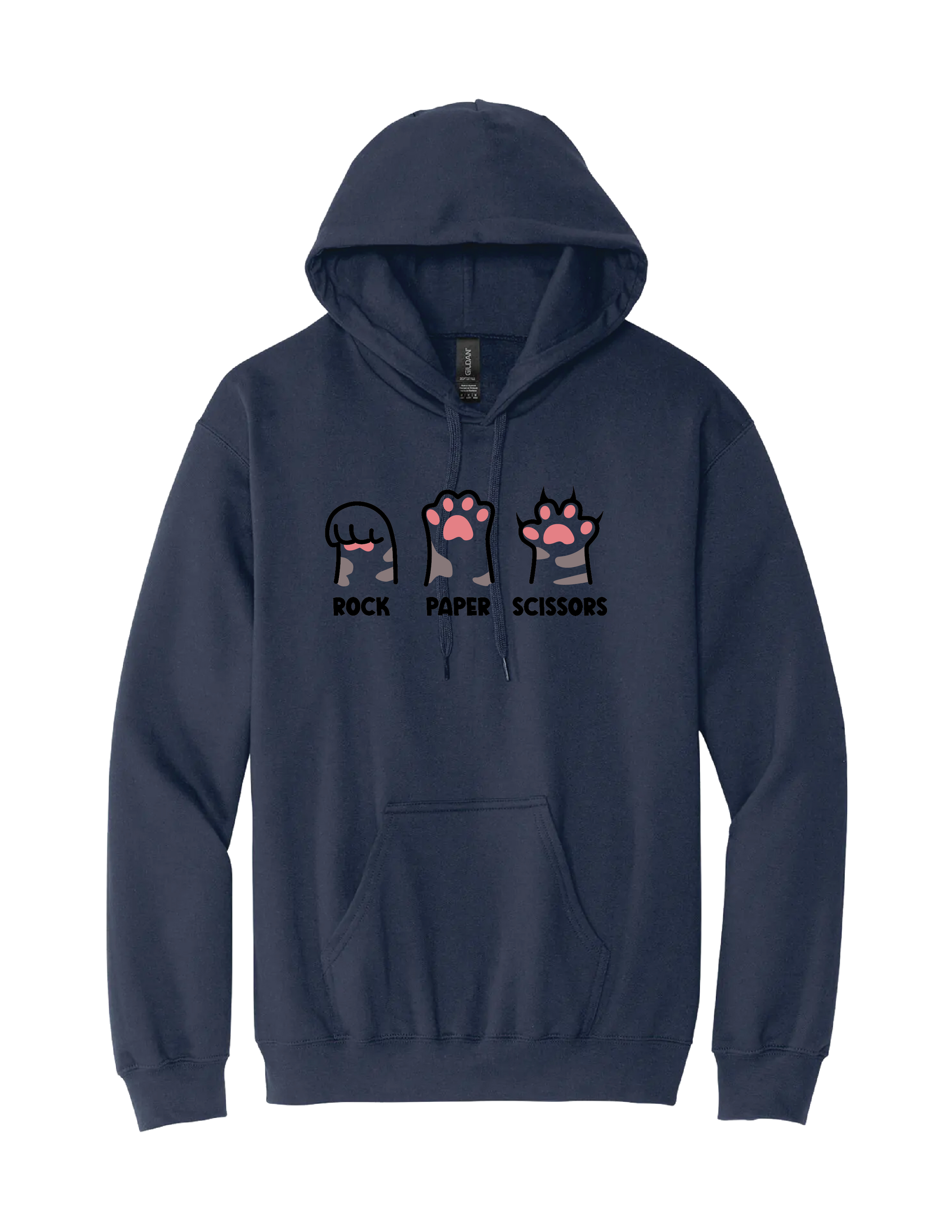 Rock Paper Scissors Cat Hoodie