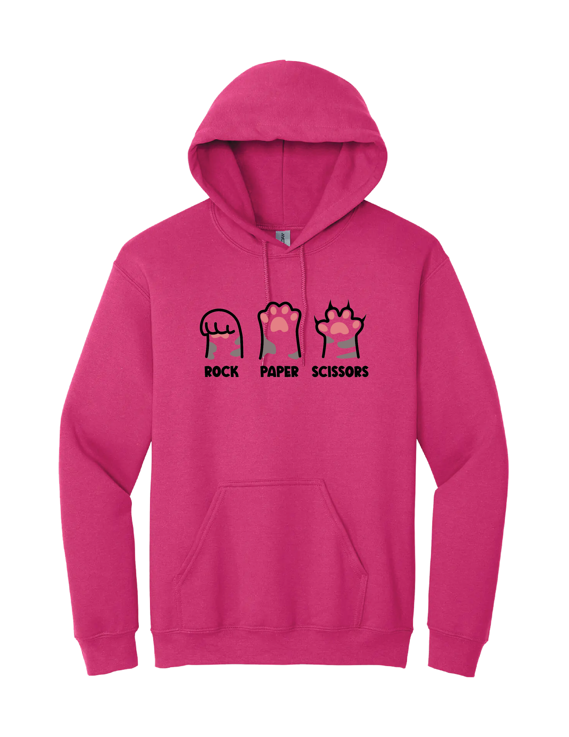 Rock Paper Scissors Cat Hoodie