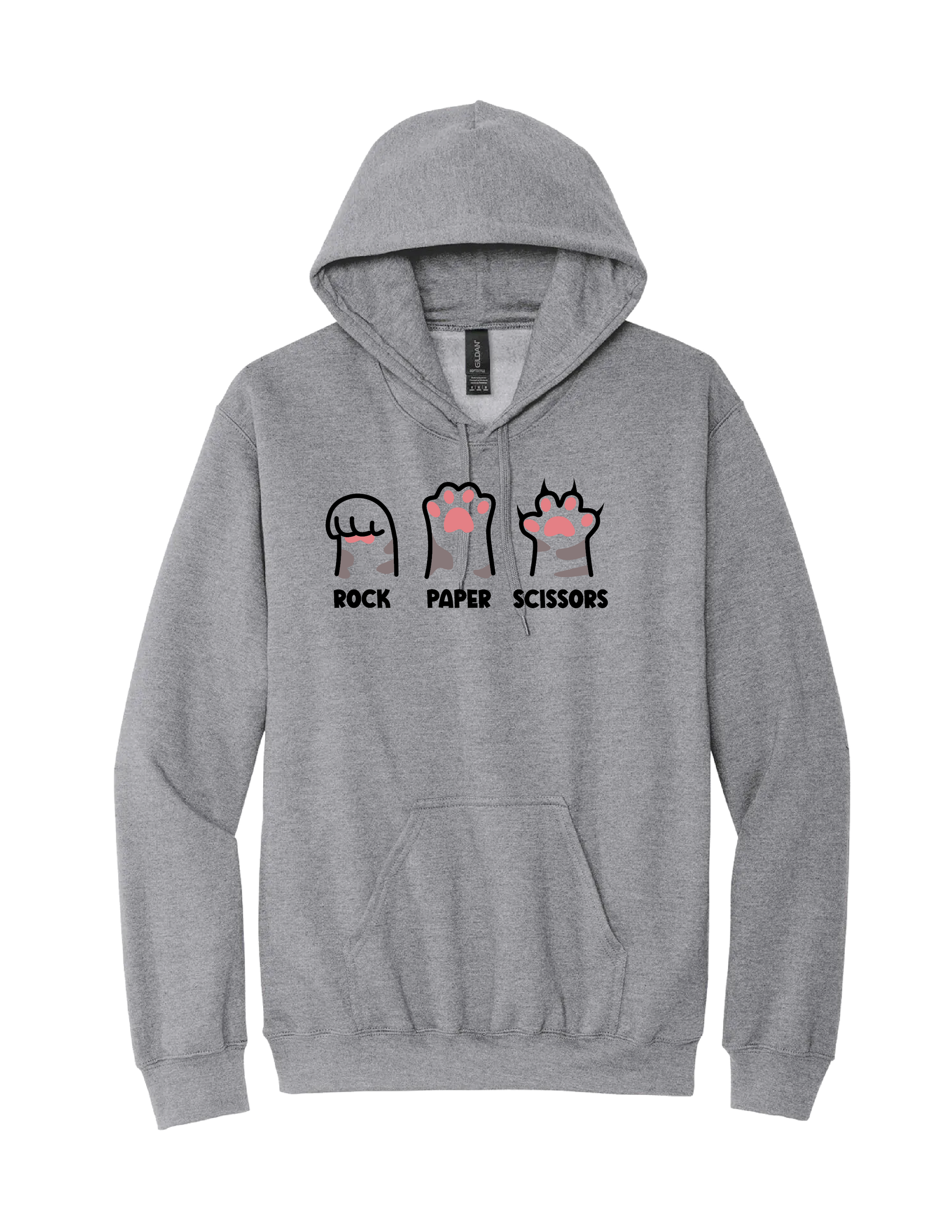 Rock Paper Scissors Cat Hoodie