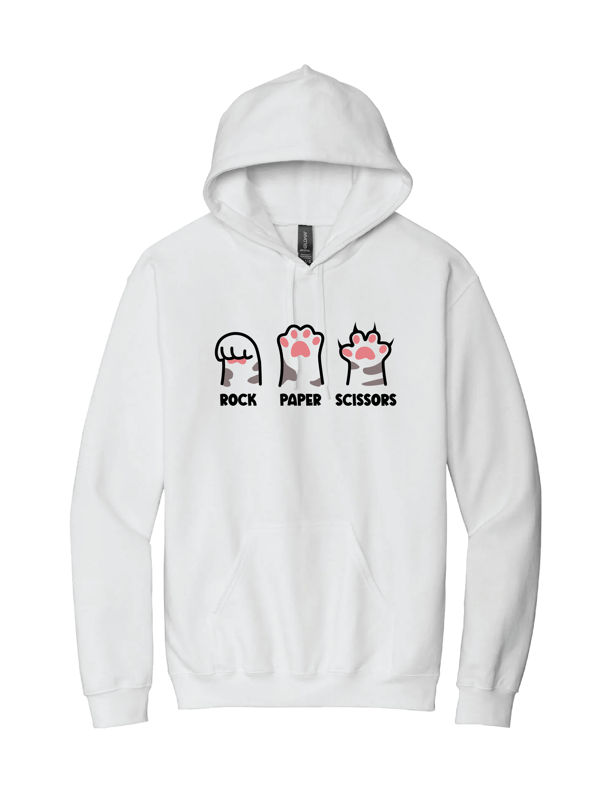Rock Paper Scissors Cat Hoodie